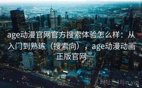 age动漫官网官方搜索体验怎么样：从入门到熟练（搜索向），age动漫动画正版官网