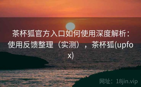 茶杯狐官方入口如何使用深度解析：使用反馈整理（实测），茶杯狐(upfox)