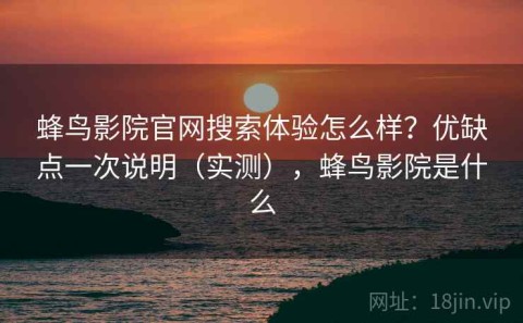 蜂鸟影院官网搜索体验怎么样？优缺点一次说明（实测），蜂鸟影院是什么