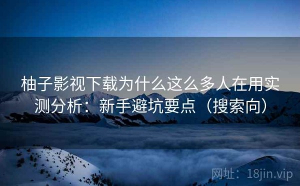 柚子影视下载为什么这么多人在用实测分析：新手避坑要点（搜索向）