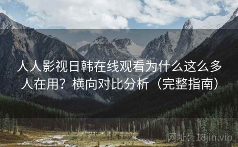 人人影视日韩在线观看为什么这么多人在用？横向对比分析（完整指南）