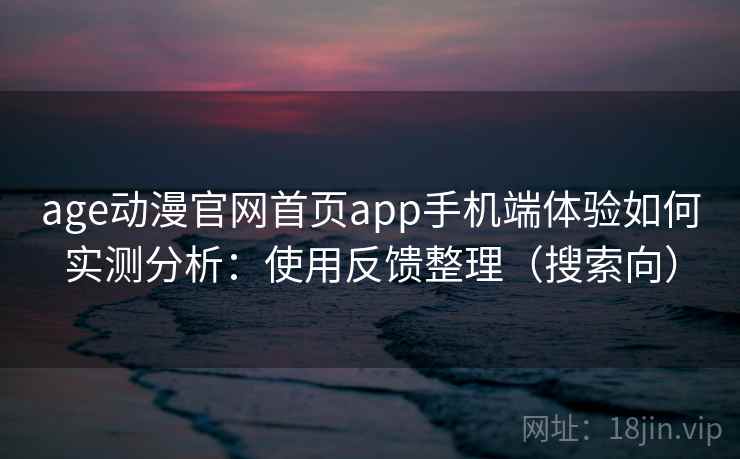 age动漫官网首页app手机端体验如何实测分析：使用反馈整理（搜索向）