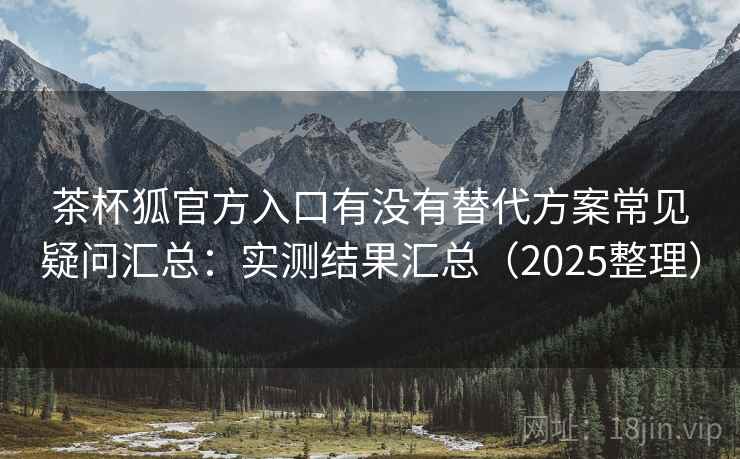 茶杯狐官方入口有没有替代方案常见疑问汇总：实测结果汇总（2025整理）