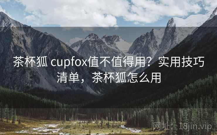 茶杯狐 cupfox值不值得用？实用技巧清单，茶杯狐怎么用