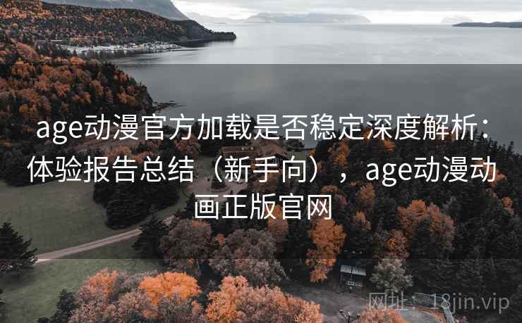 age动漫官方加载是否稳定深度解析：体验报告总结（新手向），age动漫动画正版官网